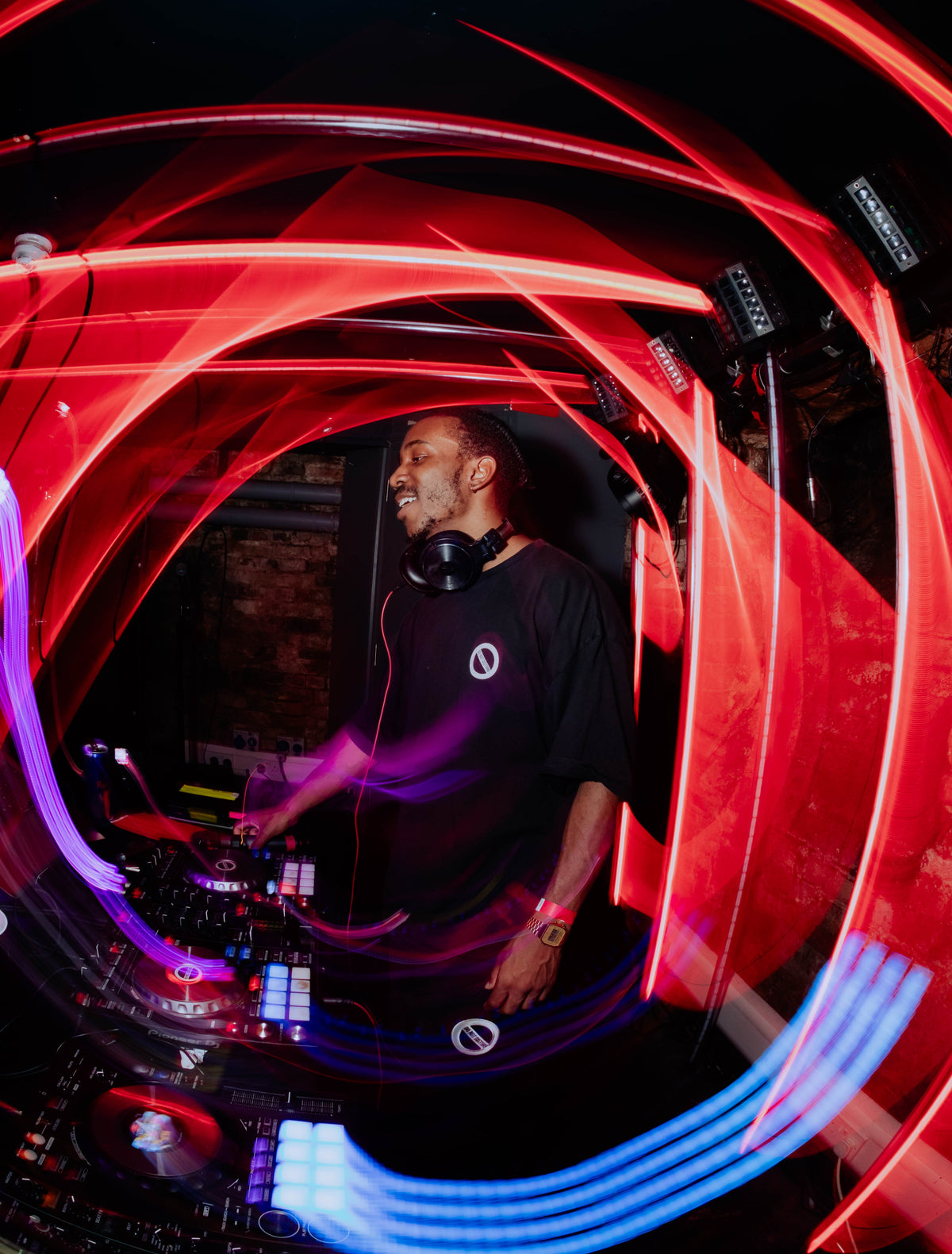 DJ on the decks at DND FM Birmingham, October 2026